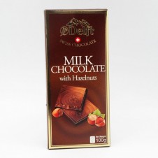 Delfi milk chocolate with Hazelnuts (100g.)